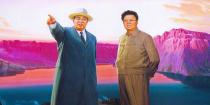 Kim Ir sen-Kim Cong Il-Korea-komunisti-klasicky obraz-Kok Leng Yeo.jpg