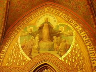 10 Budapešť interiér Kostola Korvína.JPG